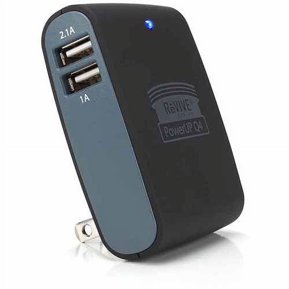 ReVIVE PowerUP Q4 Universal AC to USB Power Adapter with 1A, 2A and 2.1A Charging Ports for Smartphones, Tablets, MP3 Players and More - image 1 of 7