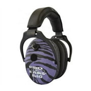 Pro Ears ER300PUZ Purple Zebra ReVO Childrens Electronic Ear Muffs