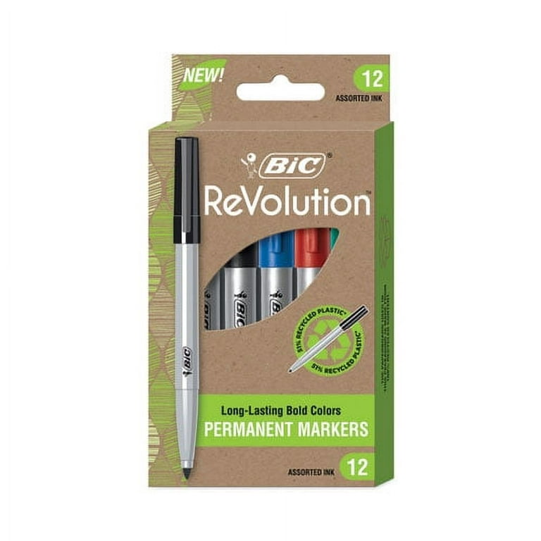 ReVolution Permanent Markers, Fine Bullet Tip, Assorted Colors, Dozen ReVolution Permanent Markers, Fine Bullet Tip, Assorted Colors, Dozen