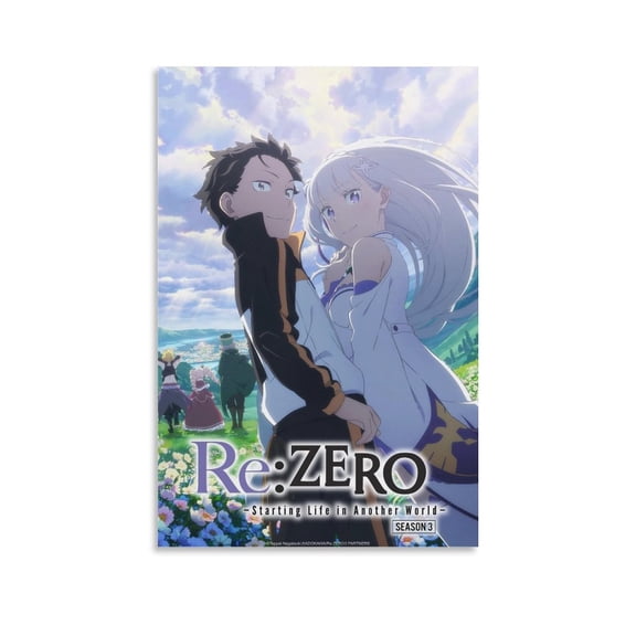ReZero -Starting Life in Another World Artworks Canvas Poster Room Aesthetic Wall Art Prints Home Modern Decor Gifts 12x18inch(30x45cm)