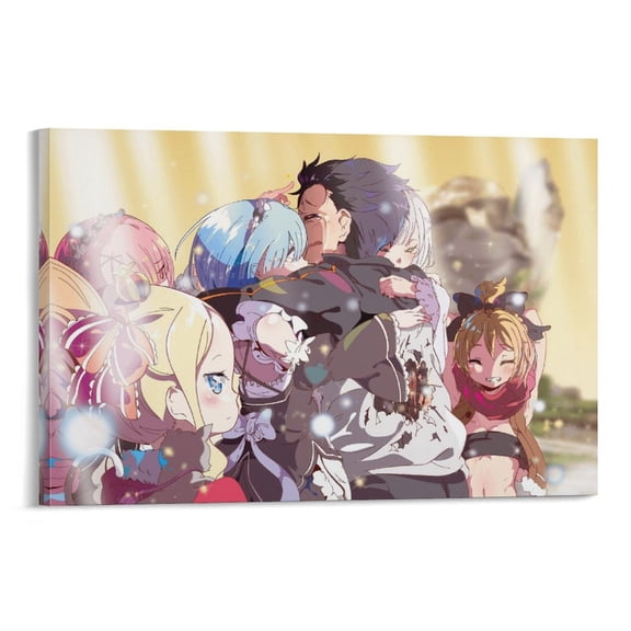 ReZero -Starting Life in Another World Posters Art Print Wall Photo Paint Poster Hanging Picture Family Bedroom Decor Gift 12x18inch(30x45cm)