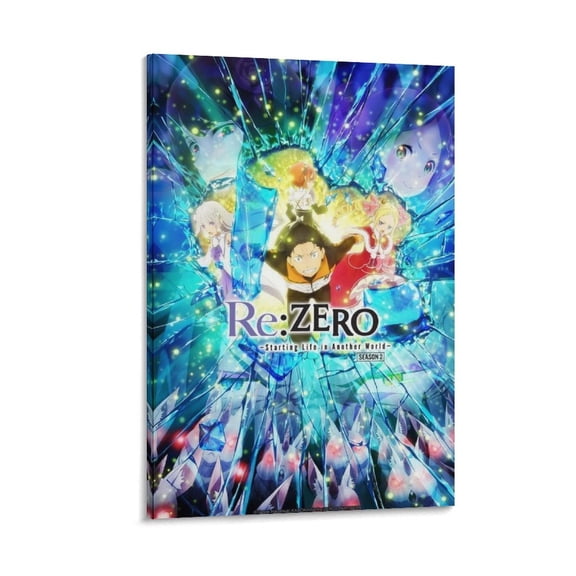 ReZero -Starting Life in Another World Print Photo Art Painting Canvas Poster Home Decorative Bedroom Modern Decor Posters Gifts 12x18inch(30x45cm)