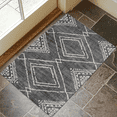 thumbnail image 1 of ReaLife Rugs Machine Washable Area Rug - Living Room Bedroom Bathroom Kitchen Entryway Office - Padded Crease Free Stain Resistant Premium - Moroccan Diamond Tribal- Jax - Gray- 2'x 3', 1 of 10