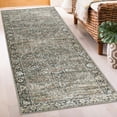 thumbnail image 1 of ReaLife Machine Washable Area Rug Runner - Living Room Bedroom Bathroom Kitchen Entryway Office - Padded Low Pile Stain Resistant Premium - Boho Farmhouse Vintage - Lyle - Brown 2'6" x 6', 1 of 7