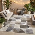thumbnail image 1 of ReaLife Machine Washable Indoor Outdoor - Mat Rug Foldable Printed Thin Lightweight Cushioned Fade Resistant Patio Deck Dock Porch Pool Balcony Camping - Naya - Beige Brown Gray 4' x 6', 1 of 11