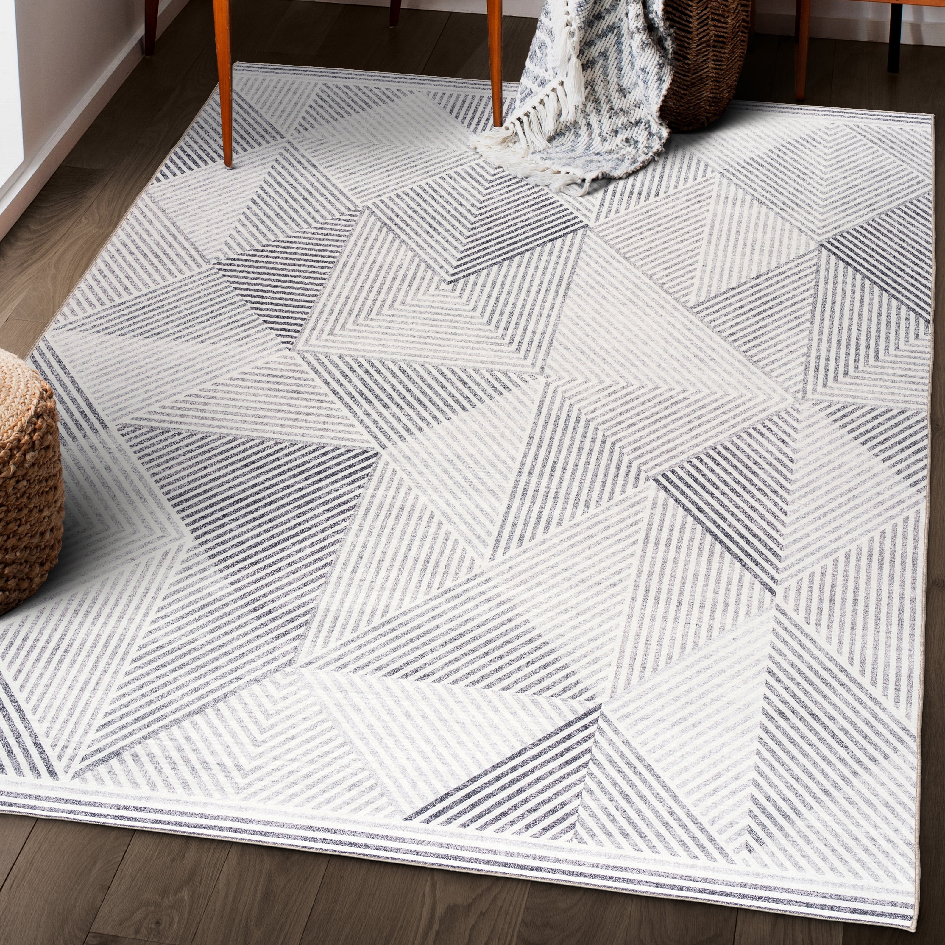 ReaLife Machine Washable Rug Stain Resistant, NonShed EcoFriendly