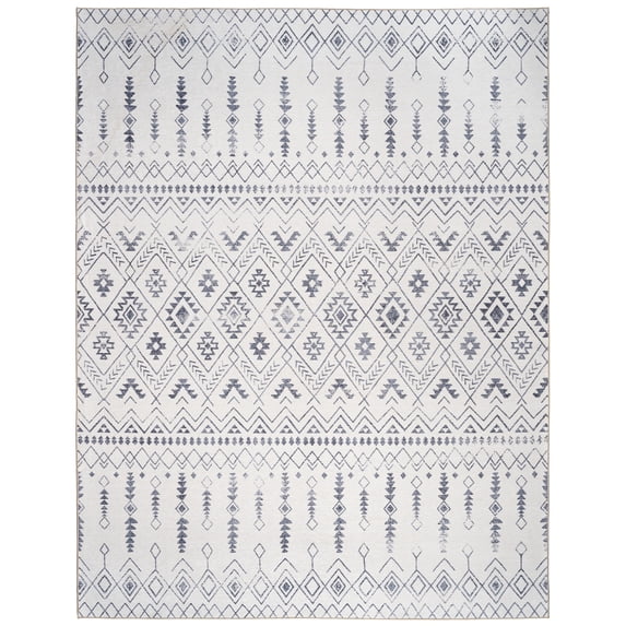 ReaLife Machine Washable Rug - Stain Resistant, Non-Shed - Eco-Friendly, Non-Slip, Family & Pet Friendly - Made from Premium Recycled Fibers - Moroccan - Ivory - 4' x 6'