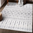 thumbnail image 1 of ReaLife Machine Washable Rug - Stain Resistant, Non-Shed - Eco-Friendly, Non-Slip, Family & Pet Friendly - Made from Premium Recycled Fibers - Moroccan - Ivory - 5' x 7', 1 of 6