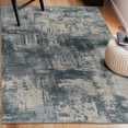 thumbnail image 1 of ReaLife Rugs Machine Washable Area Rug - Living Room Bedroom Bathroom Kitchen Entryway Office - Padded Low Pile Stain Resistant Premium - Modern Abstract Contemporary - ASA - Gray Ivory 7'6" x 9'6", 1 of 5