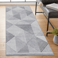 thumbnail image 1 of ReaLife Rugs Machine Washable Area Rug Runner - Living Room Bedroom Bathroom Kitchen Entryway Office - Padded Low Pile Stain Resistant Premium - Modern Geometric Contemporary - Miles - Gray 2'6" x 6', 1 of 13