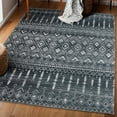 thumbnail image 1 of ReaLife Rugs Machine Washable Printed Moroccan Charcoal Eco-friendly Recycled Fiber Area Runner Rug (4' x 6'), 1 of 8