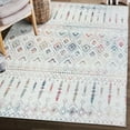 thumbnail image 1 of ReaLife Rugs Machine Washable Printed Moroccan Ivory Multi Eco-friendly Recycled Fiber Area Runner Rug (3' x 5'), 1 of 10