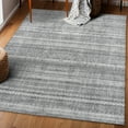 thumbnail image 1 of ReaLife Rugs Machine Washable Printed Moroccan Stripe Gray Eco-friendly Recycled Fiber Area Runner Rug (7'6" x 9'6"), 1 of 10