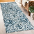 thumbnail image 1 of ReaLife Rugs Machine Washable Printed Mosaic Blue Eco-friendly Recycled Fiber Area Runner Rug (2'6" x 8'), 1 of 10
