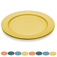 thumbnail image 1 of ReaNea 10 Inch Gold Yellow Plastic Plates 8 Pieces, Unbreakable And Reusable Light Weight Dinner Plates BPA Free, 1 of 9