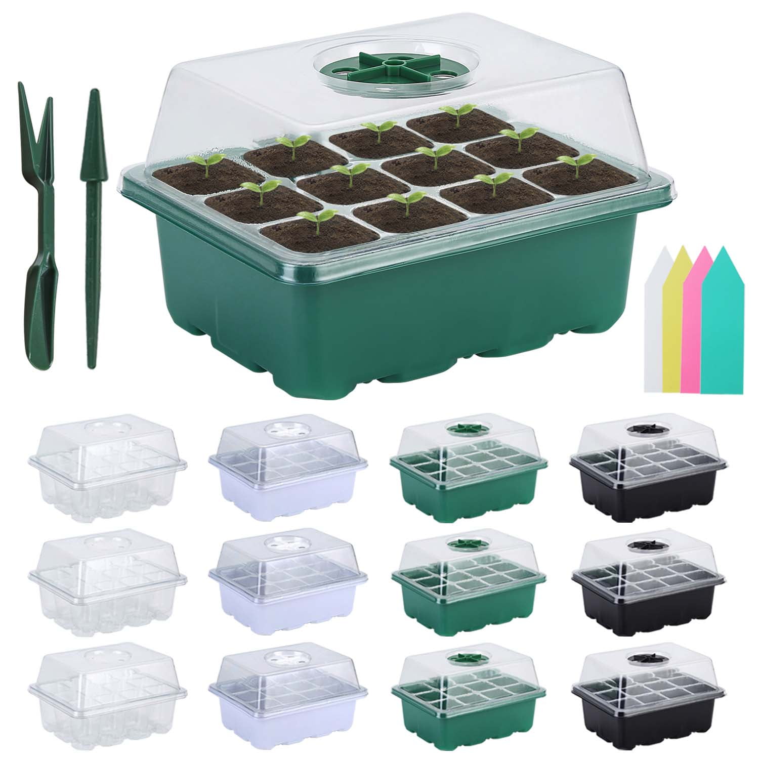 60-Slots Seed Storage Organizer, Sturdy Seed Organizer Storage Box with  Label Stickers, Seed Storage Container for Flower Vegetable Plants Garden