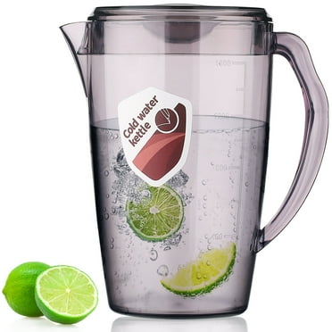 ReaNea 1800ml Plastic Water Pitcher with Lid (Smoke Gray)