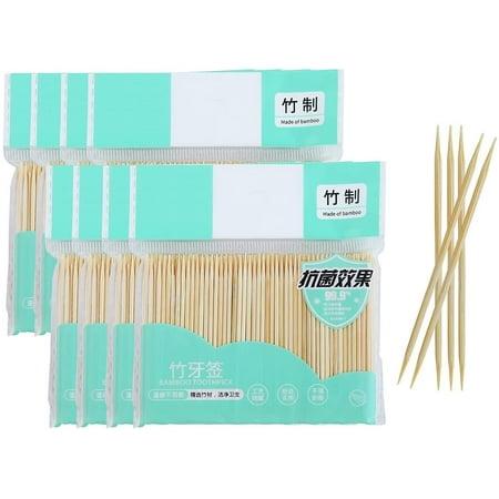 ReaNea 2400 Bamboo Toothpicks, Sturdy Natural Toothpick, Used for Party, Appetizer, Barbecue, Fruit, Teeth Cleaning
