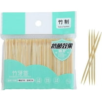 ReaNea 300 Bamboo Toothpicks, Sturdy Natural Toothpick,  Used for Party, Appetizer, Barbecue, Fruit, Teeth Cleaning