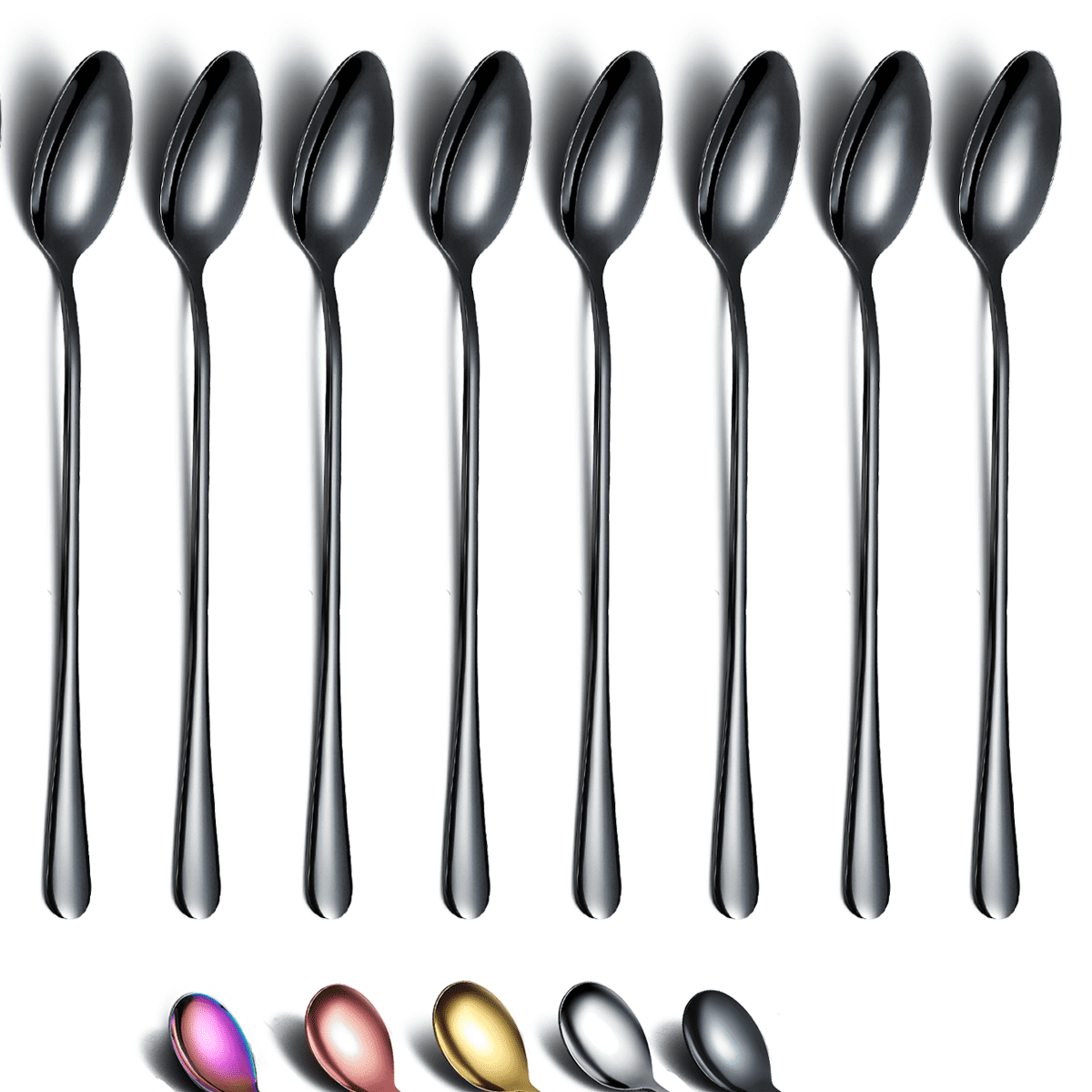 Stainless Steel Coffee Spoons Set Of 4 – Ceramic Handle, For Mixing, Cocktails, Milkshakes