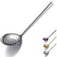thumbnail image 1 of ReaNea Cooking Skimmer, Stainless Steel Pasta Strainers for Kitchen Slotted Spoon（Silver）, 1 of 8
