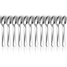 ReaNea Demitasse Espresso Spoons 12 Pieces 4.7", Stainless Steel Mini Coffee Spoons Set, Metal Cutlery Small Spoon for Dessert, Ice Cream, Tea, Home, Kitchen, Restaurant Caf, Party, Wedding, Dishwas