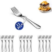 ReaNea Dessert Forks Set of 12, 5.62" Stainless Steel Pastry Fork for Cocktail, Dessert, Fruit, Cake, Cheese, Appetizer