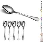 ReaNea Gold Dinner Spoons 6 Pieces Stainless Steel Table Dessert Spoons Sliverware Set