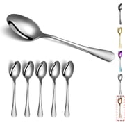 ReaNea Dinner Spoons 6 Pieces Stainless Steel Table Soup Spoons, Dessert Spoons Sliverware Set
