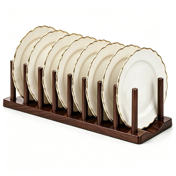 ReaNea Dish Rack 14", Adjustable Vertical Plate & Lid Organizer for Kitchen Cabinet or Countertop, Drying Stand Holder for Dishes, Cutting Boards, Pots, Pot Lids, Food Container Lids, Cups, Bakeware,