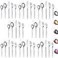 thumbnail image 1 of ReaNea Flatware Set 40 Pieces, Stainless Steel Flatware Set, Silverware Set Service For 8,Shiny Silver, 1 of 6