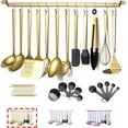 thumbnail image 1 of ReaNea Gold Cooking Utensils Set Stainless Steel 37 Pieces Kitchen Utensils Set Kitchen Tools Gadgets Set with Hooks, 1 of 7