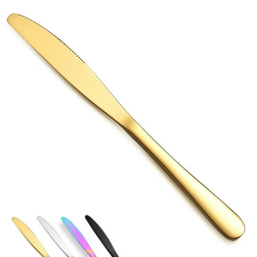 ReaNea Gold Dinner Knives Set Of 8 Stainless Steel Butter Table Knife