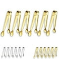 thumbnail image 1 of ReaNea Gold Sugar Tongs Set of 6 Stainless Steel Ice Tongs Mini Serving Tongs Appetizers Tongs, 1 of 11