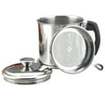 thumbnail image 1 of ReaNea Grease Container 48 oz, Stainless Steel Oil Container with Fine Strainer and lid, 1 of 7