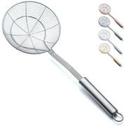 ReaNea Kitchen Strainer Spider Skimmer Spoon for Cooking, Stainless Steel Tomato Food Slotted Pasta Spoon for Frying