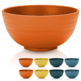 thumbnail image 1 of ReaNea Orange Cereal Bowls 8 Pieces, Unbreakable And Reusable Light Weight Bowl For Rice Noodle Soup Snack Salad Fruit BPA Free, 1 of 8