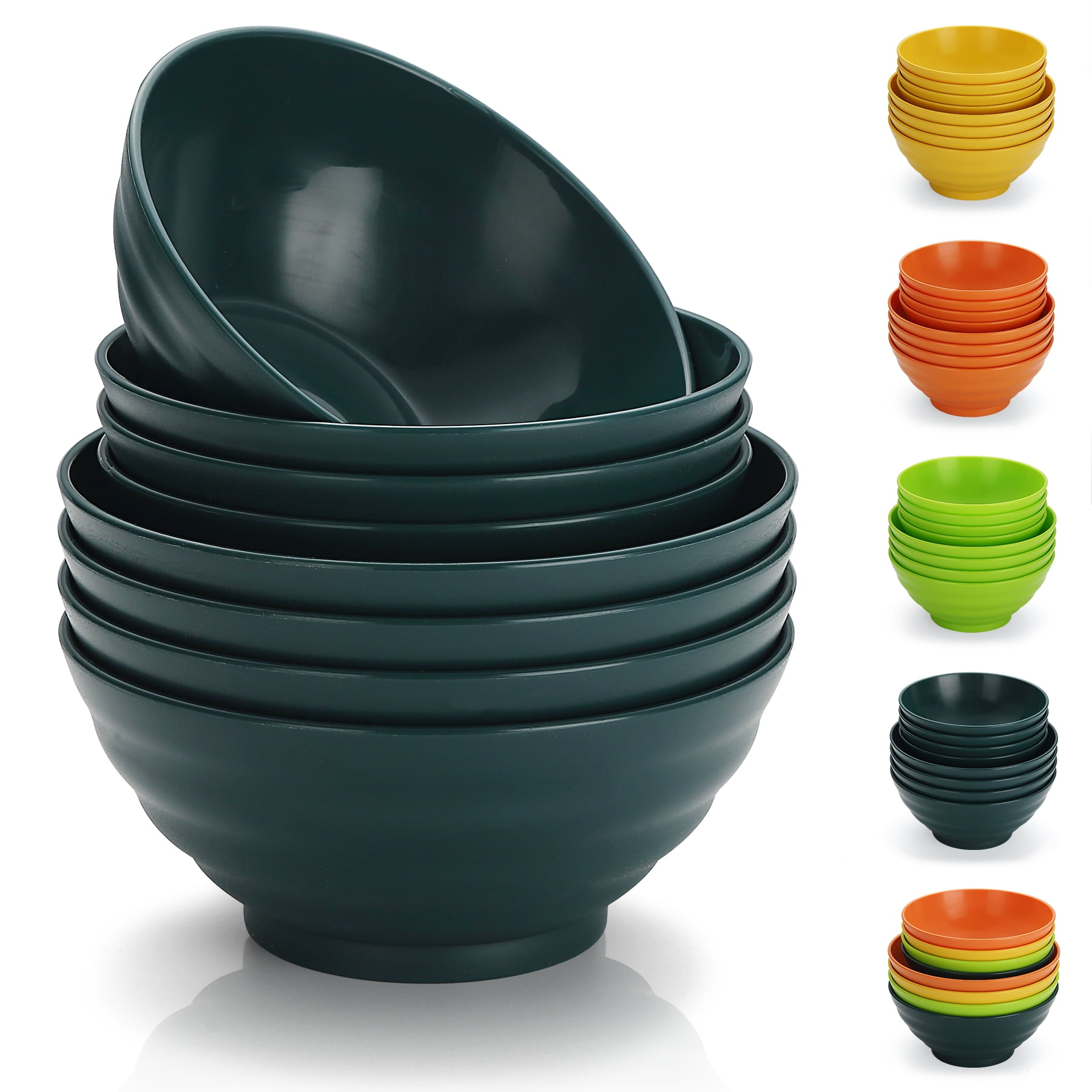 Latitude Run® Clune 26 Oz Plastic Bowls Set Of 8 Colors, Reusable