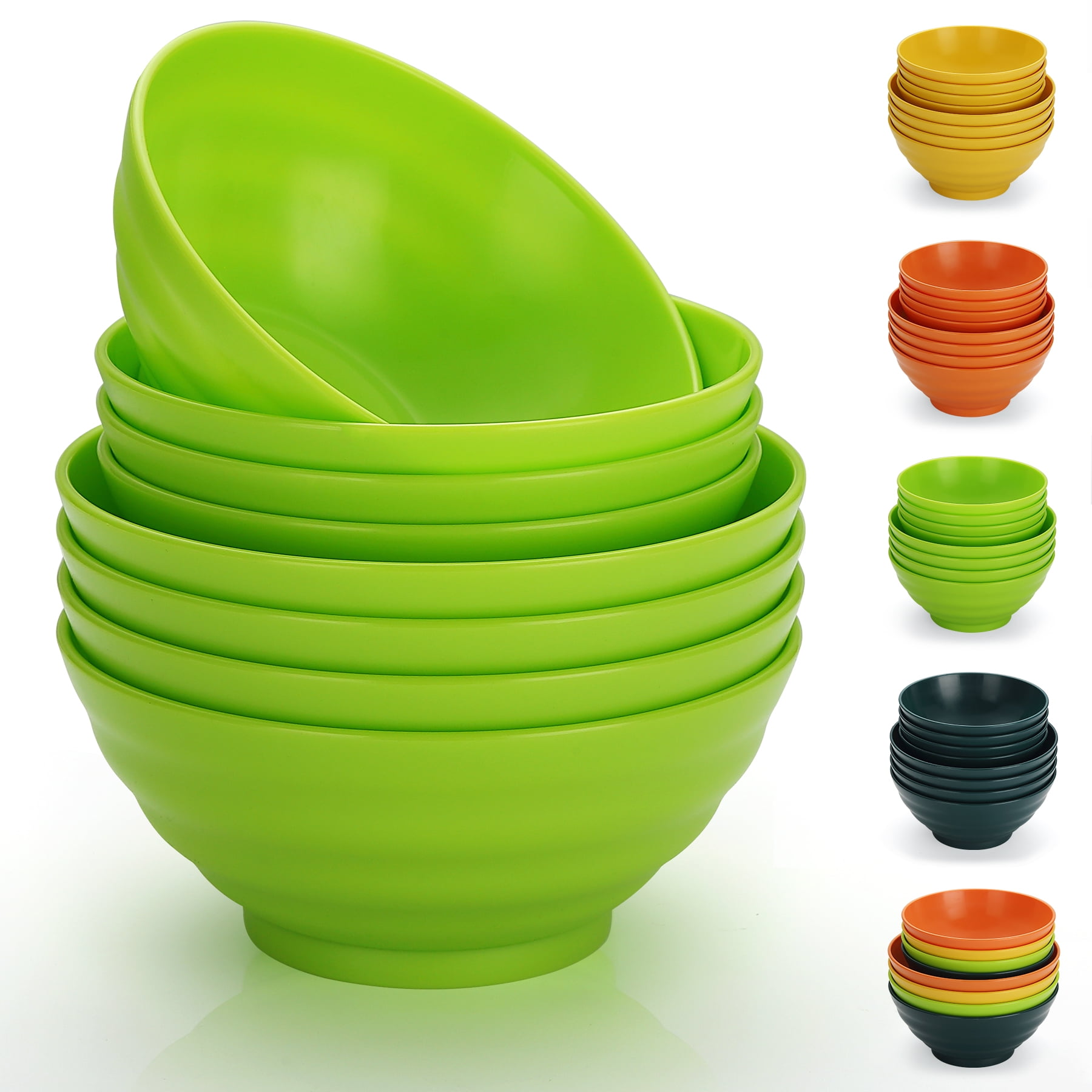 Latitude Run® Clune 26 Oz Plastic Bowls Set Of 8 Colors, Reusable