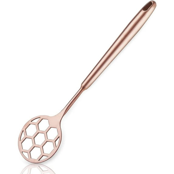 ReaNea Rose Gold Dough Whisk, Sturdy Football Shape Stainless Steel Flat Whisks for Cooking and Baking, Easy to Clean