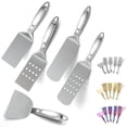 thumbnail image 1 of ReaNea Silver Barbecue Set of 5 Stainless Steel Grill Tool Set for All Grill Types and Dishwasher Safe, 1 of 7