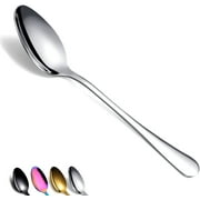 ReaNea Silver Dinner Spoons 12 Pieces Stainless Steel Table Soup Dessert Spoons Sliverware Set