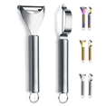 thumbnail image 1 of ReaNea Silver Potato Vegetable Peeler Stainless Steel Peelers For Kitchen Set Of 2, 1 of 9