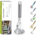 thumbnail image 1 of ReaNea Stainless Steel Potato Masher, Metal Hand Food Masher Utensil, Vegetables Fruits Versatile Masher, 1 of 7