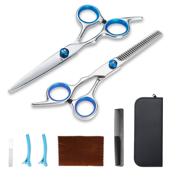 ReaNea Stainless Steel Professional Home Hair Cutting Kit with Comb and Case for Men and Women