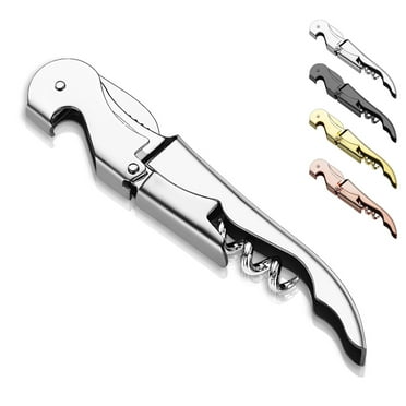 ReaNea Waiters Corkscrew Silver Wine Bottle Opener with Foil Cutter