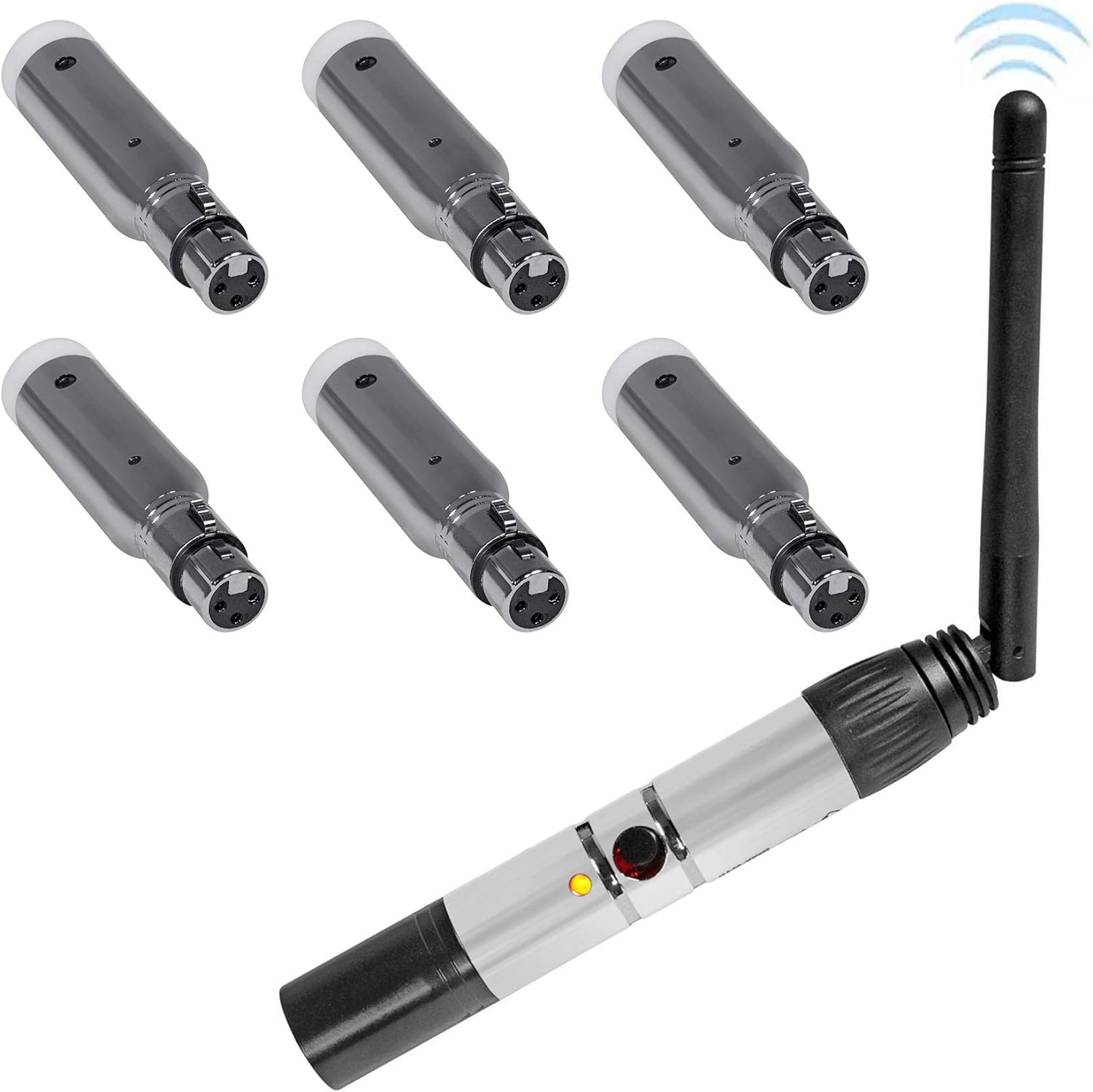 Reable Wireless DJ DMX Lighting Transmitter+6) Receivers