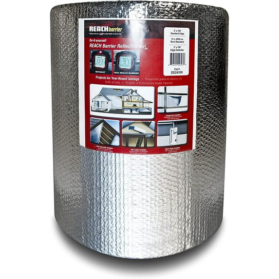 Reach Barrier DD24100 Air Double Reflective Polyethylene Insulation Roll, 2' x 100'