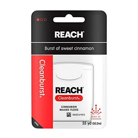 Reach Cleanburst Waxed Dental Floss, Oral Care, Flavored, (Pack of 6)