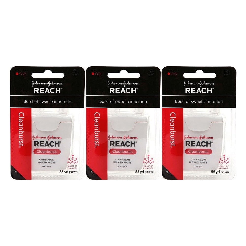 Reach Cleanburst Waxed Dental Floss, Cinnamon Flavor, Teeth and